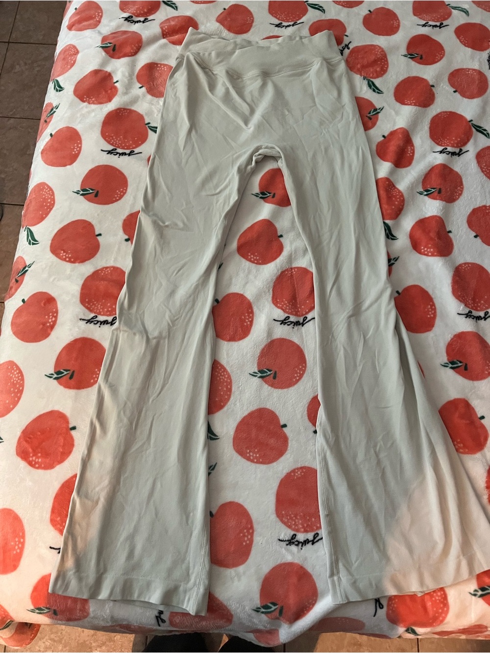 H&M Light Beige/Taupe Flared Leggings